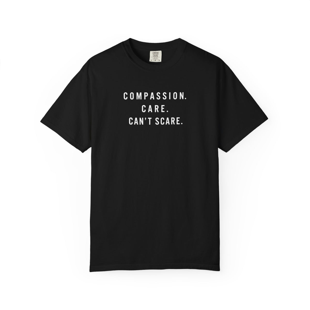 Nurse Halloween Shirt, Compassion Care Can't Scare Tee, Funny Boo Back Print Gift for Nurses & CNAs, Comfort Colors Spooky Season