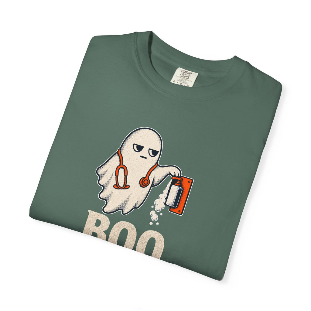 Nurse Halloween Shirt, Boo Now Wash Your Hands Tee, Funny Ghost Gift for Nurses & CNAs, Comfort Colors Infection Control Humor