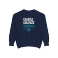 Charted. Challenged. Clocked Out. Nurse Sweatshirt — Funny Garment-Dyed Crewneck Sweatshirt Gift for RNs, LPNs & CNAs
