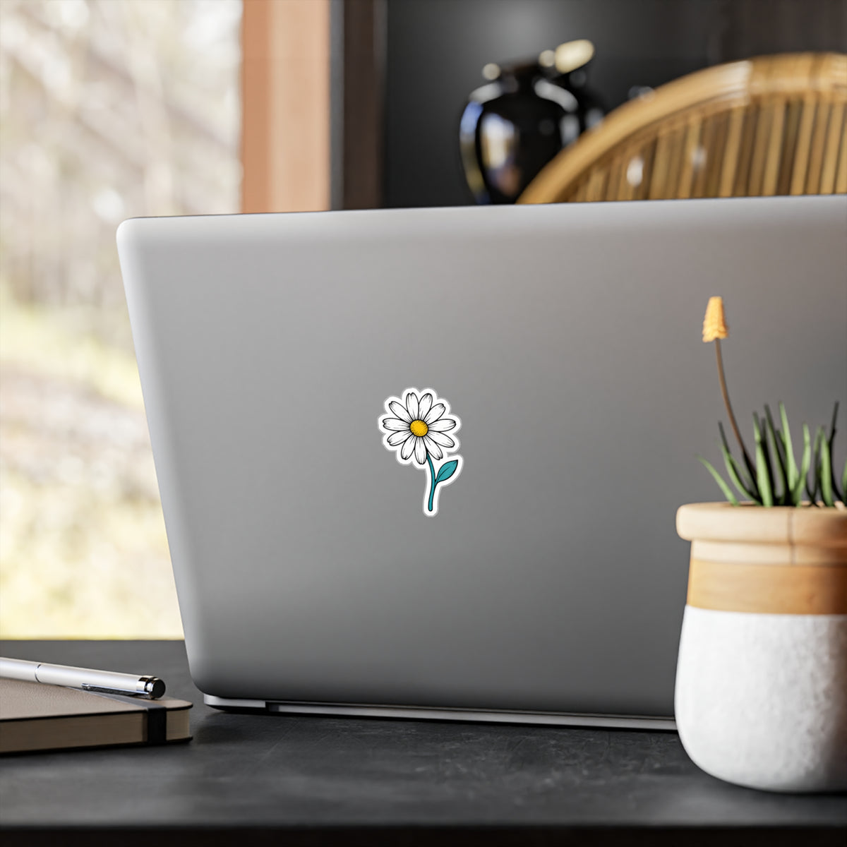 Daisy Nurse Sticker — Cute Floral Kiss-Cut Decal for Water Bottles, Laptops & Badge Reels