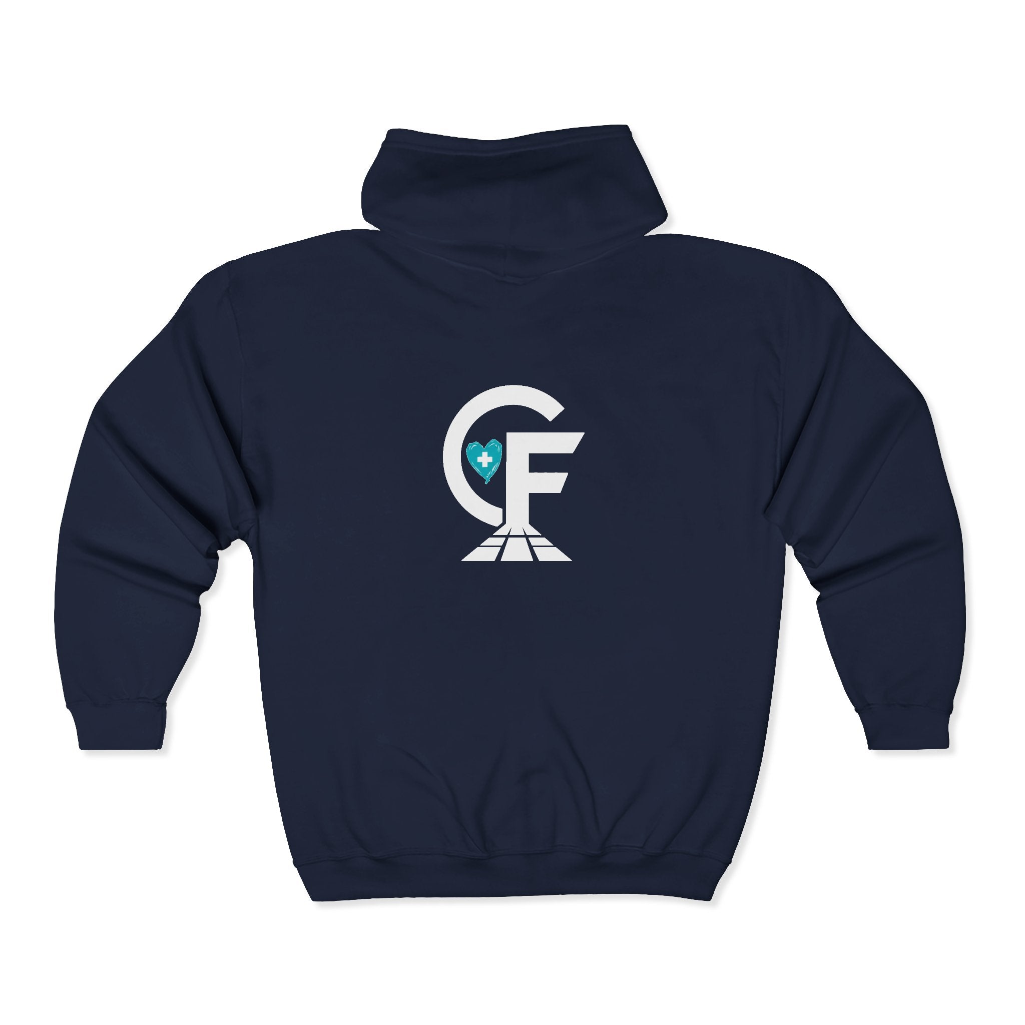 Carry the Floor Zip Hoodie — Icon Logo Heavy Blend Full-Zip Hoodie for Nurses & CNAs | Brand Apparel