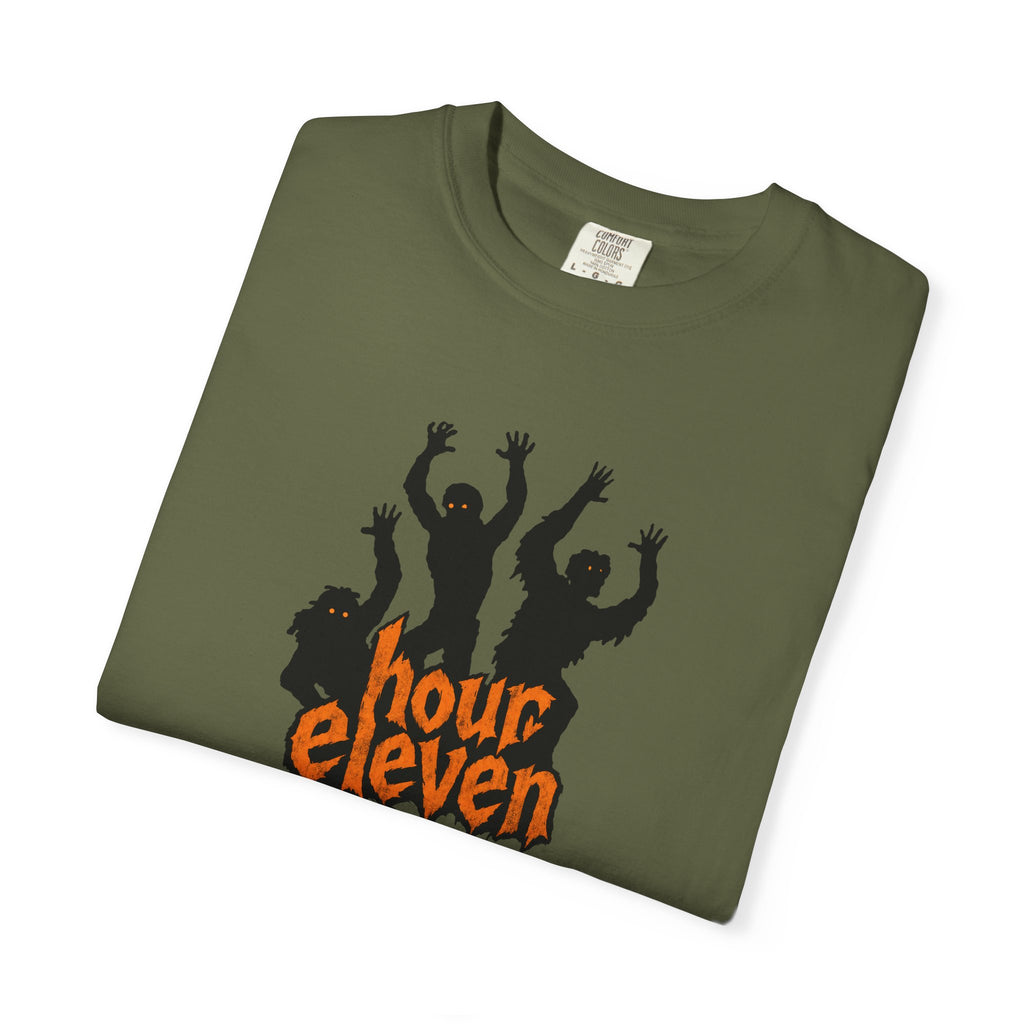 Nurse Halloween Shirt, Hour Eleven Zombie Tee, Funny 12 Hour Shift Gift for Nurses & CNAs, Comfort Colors Night Shift Dark Humor