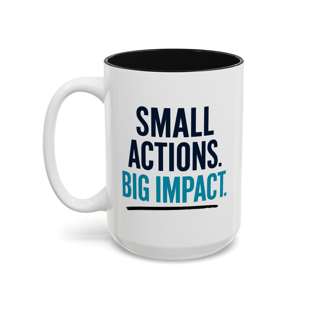 CNA Mug — "Small Actions. Big Impact." Two-Tone Accent Coffee Cup | Nurse & CNA Gift (11oz & 15oz)