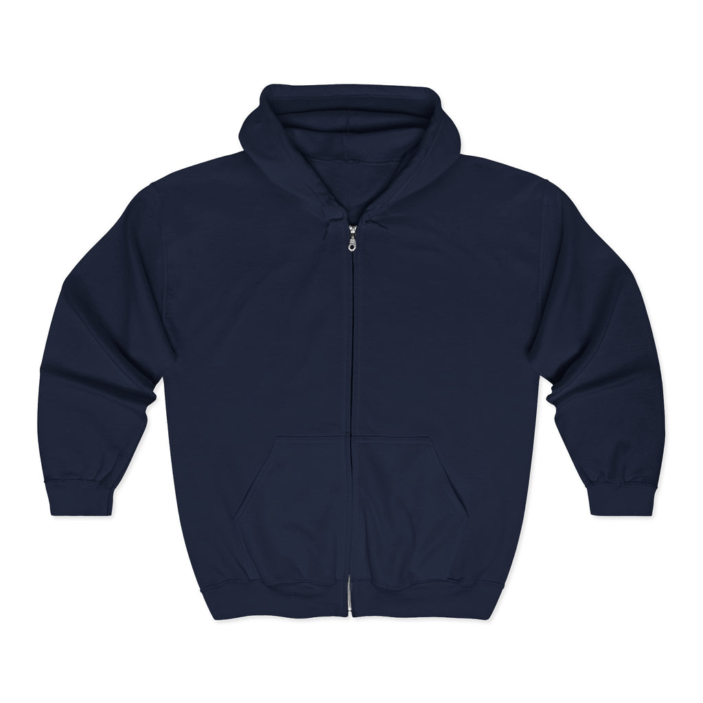 CNA Zip Hoodie — "Certified to Handle Your Worst Day" Funny Nursing Assistant Heavy Blend Full-Zip Hoodie Gift