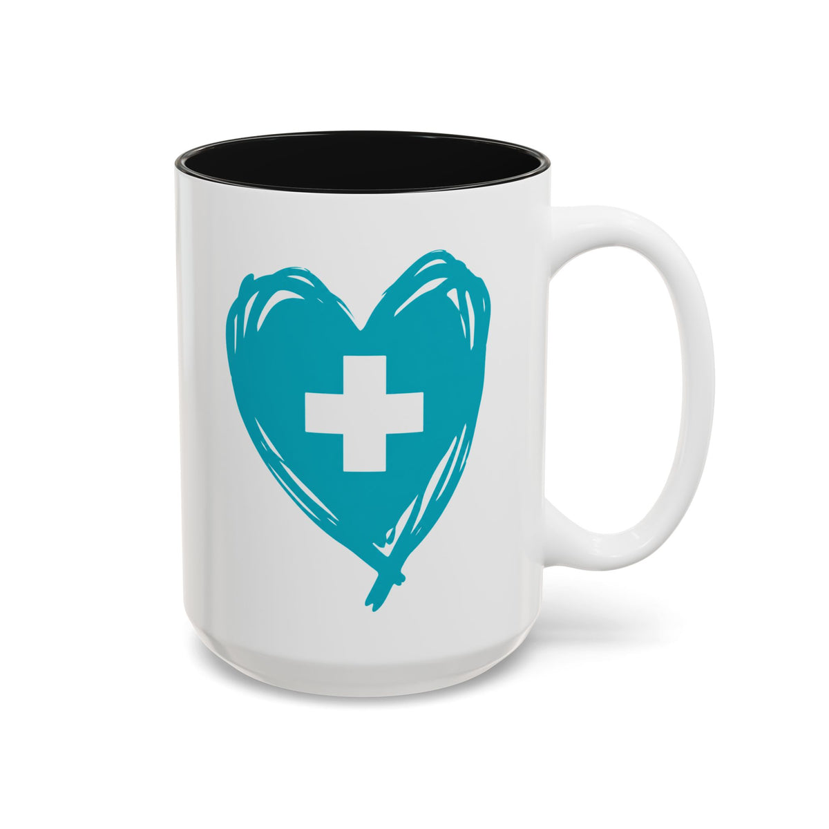 Nurse Mug — "First I Drink the Coffee, Then I Do the Things" Two-Tone Accent Coffee Cup (11oz & 15oz)