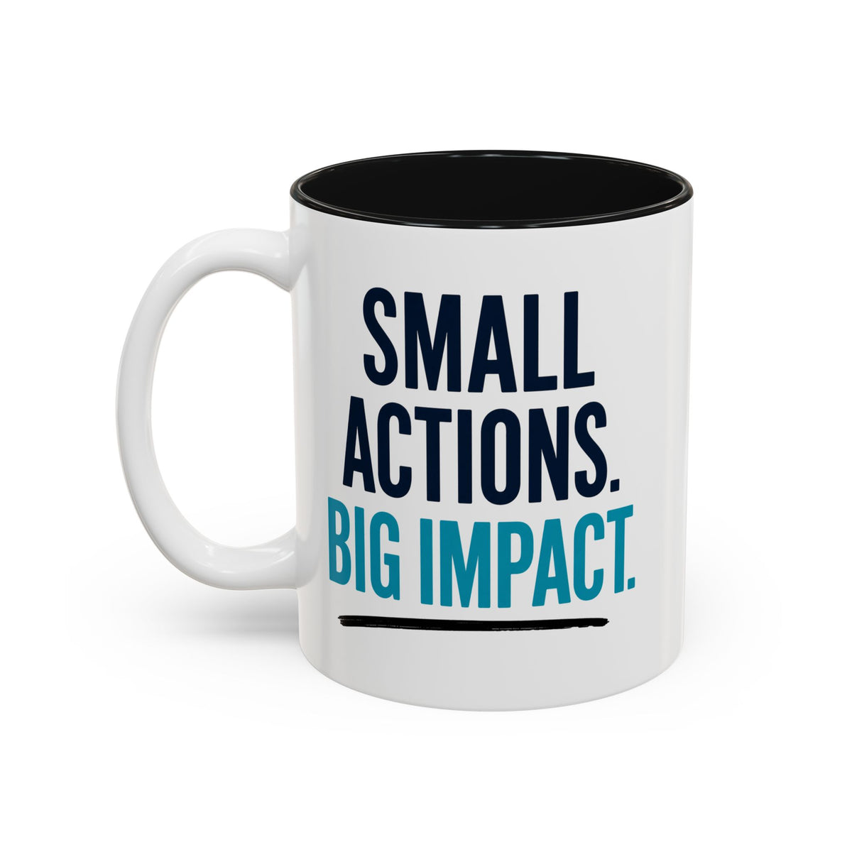CNA Mug — "Small Actions. Big Impact." Two-Tone Accent Coffee Cup | Nurse & CNA Gift (11oz & 15oz)