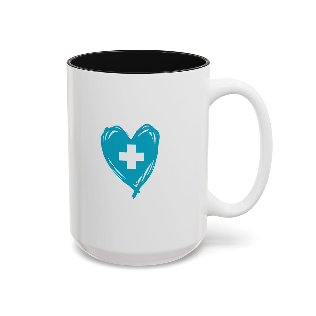 CNA Mug — "Long Shift. Strong Coffee. Unstoppable CNA." Two-Tone Accent Coffee Cup (11oz & 15oz)