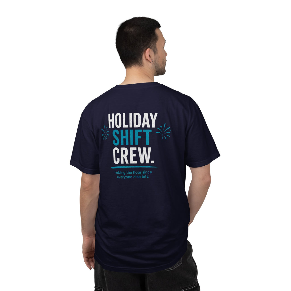 Nurse T-Shirt — "Holiday Shift Crew" Funny Holiday Unisex Heavyweight Garment-Dyed Tee for Nurses & CNAs