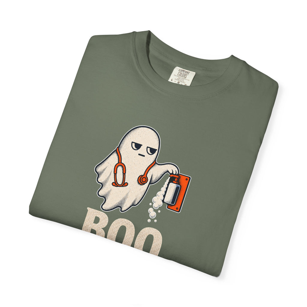 Nurse Halloween Shirt, Boo Now Wash Your Hands Tee, Funny Ghost Gift for Nurses & CNAs, Comfort Colors Infection Control Humor