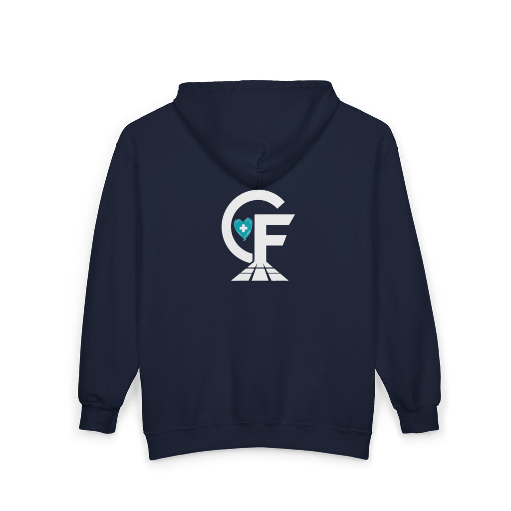 Carry the Floor Zip Hoodie — Icon Logo Heavy Blend Full-Zip Hoodie for Nurses & CNAs | Brand Apparel