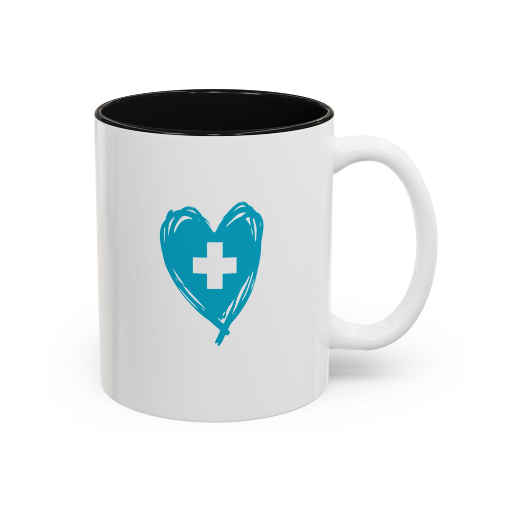 CNA Mug — "Long Shift. Strong Coffee. Unstoppable CNA." Two-Tone Accent Coffee Cup (11oz & 15oz)